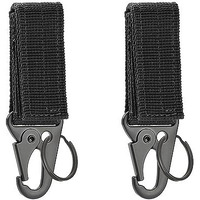 Optifit 2Pcs Outdoor Gear Durable Carabiner Multi Purpose Easy Attachment For Belt, Backpack, Portable Camping Gear Gadget Carabiner Hanging Assistance Piece,Black