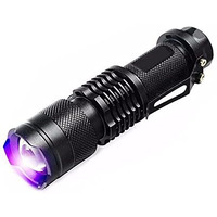 Store2508 Uv Led Torch Flashlight Metal Zoomable 395Nm Ultraviolet Torch