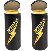 Outer Woods Insulated Beer Can Cooler Sleeve With Zip Cap  Set Of 2 | Fits 500Ml Cans | Keeps Cool For Up To 3 Hours | Beer Can Cover | Beer Cooler (Recharge - Set Of 2)