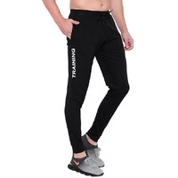 Blue Star Shark Men's Lycra Stretchable Regular Fit Mid Rise Stylish Grip Cargo Joggers Track Pant Lower Pyjama, Black, Xl
