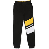 Alan Jones Clothing Boys Color Blocked Cotton Regular Fit Joggers Track Pant (Bjog-P37_Black_13-14 Years)