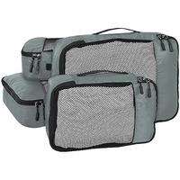 Fatmug Packing Cubes Travel Pouch / Bag Suitcase Organiser Set Of 4 ( 2 Medium And 2 Small) - Grey Polyester