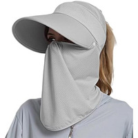 Palay Sun Hat For Women With Detachable Face Cover,Wide Brim Hats For Women Uv Sun Protection,Breathable Outdoor Summer Visor Cap Bike Fishing Cycling