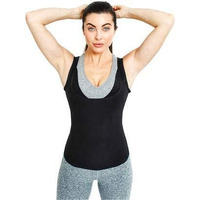 Bstar Sweat Shaper Slimming Sauna Vest/Tshirt For Girls & Women For Fat & Weight Loss (2Xl) Black