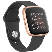 Tobfit Silicone Band For Fitbit Versa 2 Fitness Tracker, Soft Quick-Release Sport Strap For Fitbit Versa Se Fitness Tracker (Watch Not Included), Wristband With Metal Buckle For Men Women(Black)