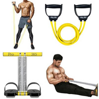 Pro365 Double Spring Tummy Trimmer With Yellow Resistance Toning Tube For Home Workout