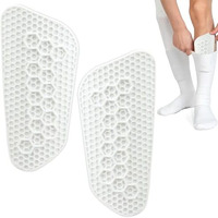 Proberos 2Pcs Silicone Shin Guards Adults Teens Shin Guards Silicone Shin Guards Pads Anti-Impact Honeycomb Construction Shin Guards