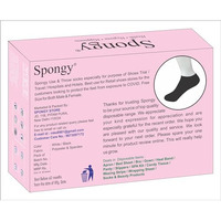 Spongy Use & Throw All Purpose Disposable Socks For Shoes Trial / Sports L Travel L Sports L Hospitals L Hotels Lspa - Free Size Socks For Both Male & Female (Black, 50)