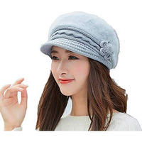 Isweven Girl's Wool Cap (Isw_Nwc4058A_Grey_Free Size)