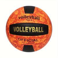 Toy Station Super Volleyball,18 Panel, Leather Pasted, For Youth, Adult Size 5, Durable, Lightweight, Waterproof, Butyl Bladder, Official Size And Weight - Assorted Mix Color