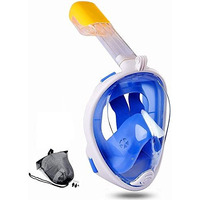 Vbm 180 Panoramic View Snorkel Mask Full Face Scuba, Dive And Swim Set For Kids Youth Adult Women Men | Easier Breath With Dry Anti-Fog Anti-Leak For Travel Beach Sea Underwater Swimming Pool