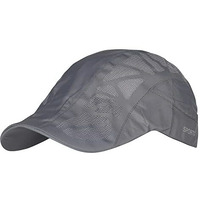 Isweven Polyester Printed Summer Breathable Mesh Baseball Cap Quick Drying Hats For Men Outdoor Light Weight Uv Protection Cap (Grey, 8013C)