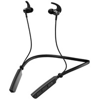 Bouncefit Bluetooth Wireless Neckband, 35 Hours Continuous Playback Battery, Fast Charge, Ipx7, Dual Pairing, Low Latency, Active Noise Cancellation, Magnetic Earbuds With Mic Earphones (Black)