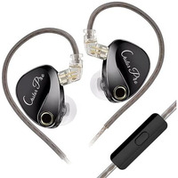 Kz Castor Pro Iem With Hd Mic, Dual 10Mm Dynamic Driver, Harman Target Improved Bass For Hi-Res Audio Quality, 4 Tuning Switch, Oxygen Free Copper Flat Cable, 0.78Mm 2Pin & 3.5Mm Plug Compatible