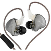 Kz Edc Pro Iem Wired Earphone, Hifi Dynamic Driver (Dd) Iem, High-Functioning Silver-Plated Ofc Cable, 0.75Mm Detachable Cable, 3.5Mm Plug For Audiophiles & Musicians. (Black)