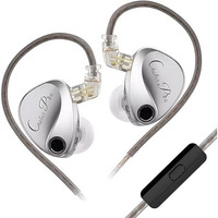 Kz Castor Pro In Ear Monitor With Mic, Dual 10Mm Dynamic Driver, Harman Target Hi-Res Audio Quality, 4 Tuning Switch, Oxygen Free Copper Flat Cable, Hd Microphone, 0.78Mm 2Pin & 3.5Mm Plug Compatible