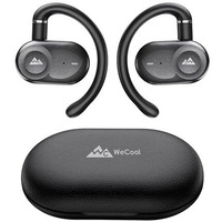 Wecool Moonwalk M3 Open Ear Earbuds Wireless With Multi-Angle Adjustment, Bluetooth 5.4 Ows Earphones With Call Noise Reduction, Ear Safe Headphones With Mic, 80Hrs Playback, Ip55 Waterproof (Black)