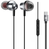 Humble Wired Earphones With Mic For Type-C Port, 10Mm Dynamic Drivers For Enhanced Bass, In-Line Controls For Volume And Calls, 1.2M Tangle Free Silicone Cable, Wide Compatibility, Metal Alloy Body
