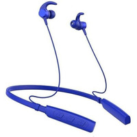 Bouncefit Bluetooth Wireless Neckband, 35 Hours Continuous Playback Battery, Fast Charge, Ipx7, Dual Pairing, Low Latency, Active Noise Cancellation, Magnetic Earbuds With Mic Earphones (Blue)
