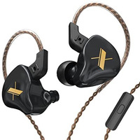 Concept Kart Kz Edx 1Dd Composite Magnetic Dynamic Driver Hifi In-Ear Wired Earphone Iem With Detachable 0.75Mm 2 Pin Cable With Mic (Black, 10Mm )