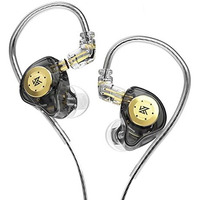 Concept Kart Kz Edx Pro Iem Earphone, Hifi Stereo Special Dual Magnetic Circuit Dynamic Driver Resin Inlay Metal Process In-Ear Monitors Earbuds With 5N Ofc 2Pin Detachable Cable, Black