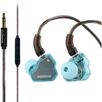 Concept Kart 7Hz X Crinacle Zero 2 In Ear Monitor, Updated 10Mm Dynamic Driver Iem, Wired Earbuds Earphones, Gaming Earbuds, With Ofc Iem Cable For Musician (Blue, Mic)