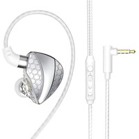 Qkz Hi6T In-Ear Monitor Wired Earphone With Mic, 11Mm Dynamic Driver, Large Moving Coil, Ergonomic In-Ear Fit, Deep Bass, L-Shaped 3.5Mm Plug, Tangle-Free Cable, Perfect For Music & Gaming