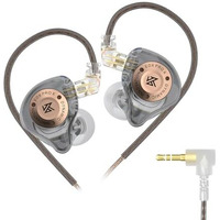 Concept Kart Kz Edx Pro X Wired Iem Without Mic, 10Mm Super-Linear Dynamic Driver In-Ear Monitor, Detachable Cable Design Earphone, Professional-Grade Oxygen-Free Copper Cable. (Grey)
