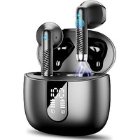 Wasart Wireless Earbuds, Bluetooth 5.3 Headphones In-Ear With Cvc8.0 Noise Cancelling Mic, 40H Bluetooth Ear Buds With 14.2Mm Driver Stereo, Wireless Earphones Ip7 Waterproof For Android/Ios, Black