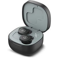 Audio-Technica Ath-Sq1Twbk Wireless Earbuds, 19.5 Hours Total Playtime, Ipx4 Splashproof, Touch Sensor Controls, Lightweight & Comfortable Design