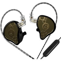 Nd Venus In-Ear Monitor Earphone With Mic, Dynamic Drive Hifi N52 Rubidium Magnet Diaphragm Wired Iem, 0.75Mm 2Pin Connector, Detachable Ofc Cable, Usb C Jack (Type-C With Mic (Black))