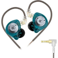 Kz Edx Pro X Wired Iem Without Mic, 10Mm Super-Linear Dynamic Driver In-Ear Monitor, Detachable Cable Design Earphone, Professional-Grade Oxygen-Free Copper Cable. (Cyan)