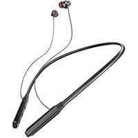 Jgd Boom T3 Bluetooth Earphones With 13Mm Drivers, Rich Music Experience, 20 Hours Playtime, Type C Fast Charging, Neckband Earphones With Magnetic Earpiece,Voice Assistant And Mic (Black)