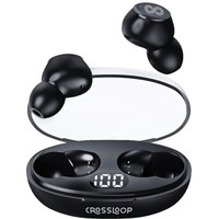 Crossloop Krysta Podz Tws Earbuds With Mic, Touch Control, Bluetooth 5.3, Ipx4 Water & Sweat Resistant, Voice Assistant, Auto Pairing, Range 10M, Type C Charging, Immersive Sound. (Black)