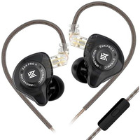 Kz Edx Pro X In Ear Monitor Wired Headphones, Hifi Stereo Iem, Dynamic Driver Earphones With Detachable Cable, Deep Bass Noise Isolating Earbuds For Singers Musicians Drummers Audiophile (Mic, Black)