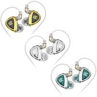 Concept Kart Kz Eda Iem Earphone With Mic, Single Dynamic Driver Earbuds Combos, 3 In 1 Bass Version/Balanced Version/Hi-Res Version In Ear Monitor Earphone With Detachable Cable (With Mic)-Multicolor