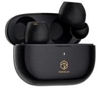Roseselsa Ceramics X True Wireless Stereo Earbuds, 55Db Hybrid Anc In-Ear Earbuds, Hi-Resolution Ldac Support, Bluetooth 5.4 Tws In-Ear Earbuds, Long Lasting 50 Hours Battery Life Earbuds (Black)