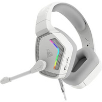 Tag Gamerz Victor Rgb White Over-Ear Gaming Headphone Headset | Soft Ear Cups | 50Mm Driver| 3.5Mm Audio | 7 Color Breathing Rgb With Usb | 2M Braided Cable | Adjustable Mic For Calling | Mute Button