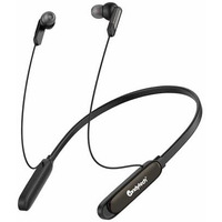 Candytech Nasa Bluetooth Neckband With Mic 13Mm Sound Driver, 75 Hrs Playtime, Type C Fast Charging, Deep Bass, Magnectic Buds & Ipx4 (Black)
