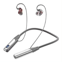 Ifast Bluetooth 5.3 Wireless Neckband Earphone With Mic | Hd Call Stereo Bass | Up To 40 Hours Music Playtime |Noise Cancellation, Voice Assistance, Dual Pairing, Plug-In Cards Mode [ Silver Gray ]