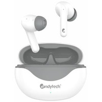 Candytech Vibe Tws With 13Mm Dynamic Sound Driver & Signature Sound & True Bass,30 Hrs Playtime, Touch Controls, Google & Siri Assistant Type C Fast Charging (White Grey)