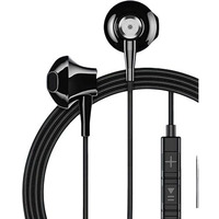 (Tessco Ch-238) Digital Stereo In-Ear Wired Metal Earphones Stereo Bass Noise Canceling Sport Headsets With Mic & Volume Control - Black