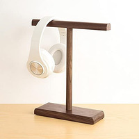 Indian Decor Rw325 Wooden Headphone Holder Walnut Wood Headphone Stand Headset Stand Walnut Headset Holder Wood Headphone Display Gift For Him - 100% Wooden
