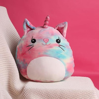 Mirada Cute Tie Dye Pink Supersoft Cat Cushion/Pillow Soft Toy For Girls/Kids | Stuffed Plush Animal | - 30Cm
