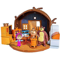 Masha And The Bear Masha, Bear Playset (4 Cm Masha And 6 Cm Bear, Multicolour)
