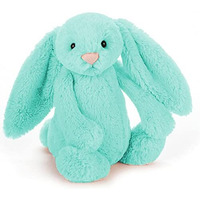 Mirada Cute Turquoise Bunny Soft Toy For Girls/Kids | Huggable Rabbit With Long Ears | Soft Stuffed Plush Animal |- 23Cm
