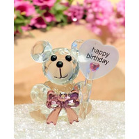 Warmingo De Crystal Teddy Gift | Valentines Day Gift | Cute Gifting Item | (Happy Birthday)