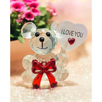 Warmingo De Crystal Teddy Gift | Valentines Day Gift | Cute Gifting Item | (I Love You)