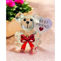 Warmingo De Crystal Teddy Gift | Valentines Day Gift | Cute Gifting Item | (Best Friends)