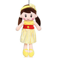 Beewee Plush Super Soft Toy Huggable For Girls (Cute Doll 40 Cms, Yellow)